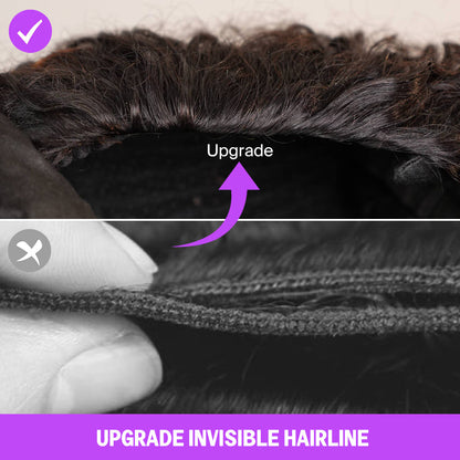 Megalook 3 in 1 Half Wig Glueless Body Wave Wigs With Drawstring Natural Black Beginner Friendly